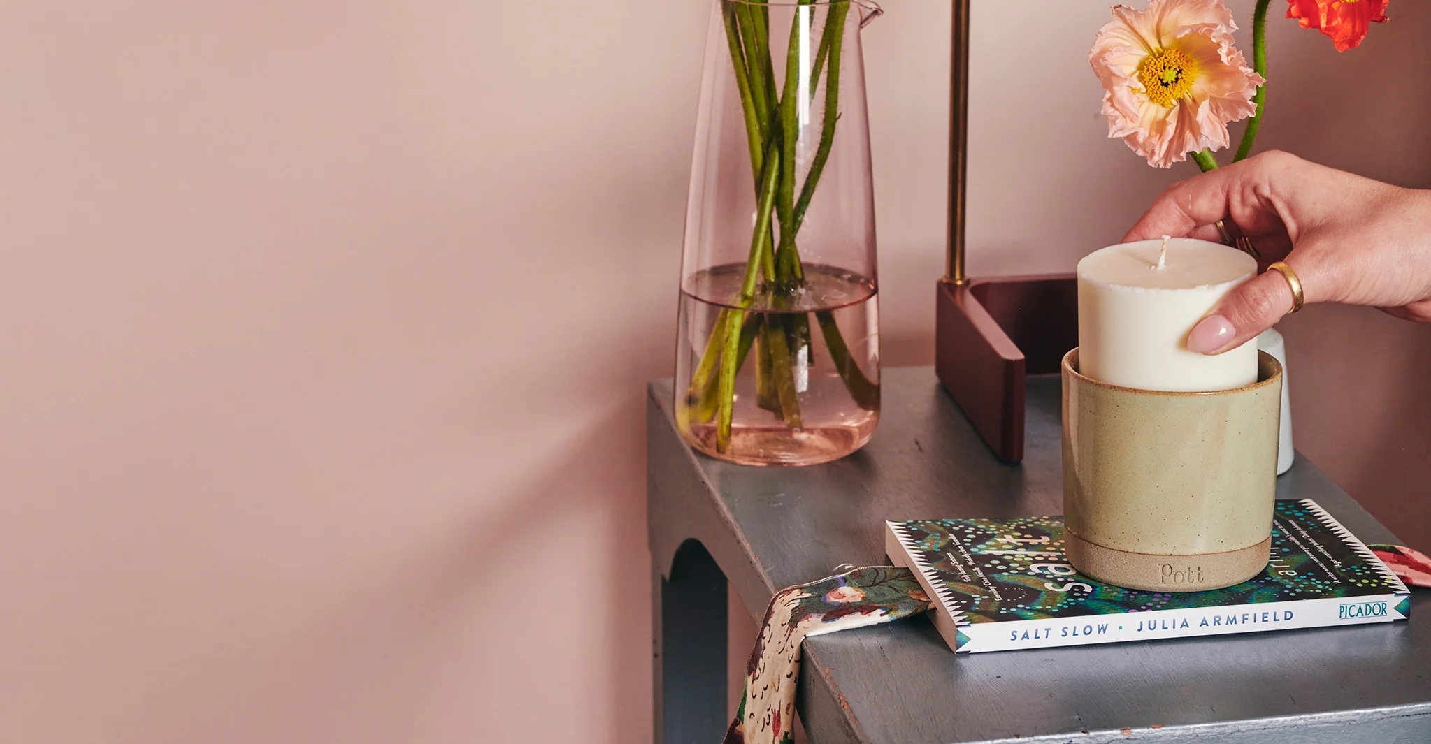 Refillable Candles, Hand-Thrown Style